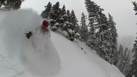 Snowboarding REDICE Late Spring Powder Day Arapahoe Basin First chair