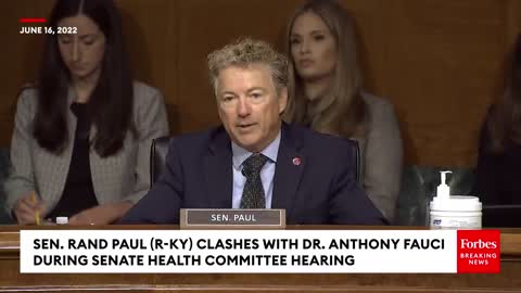 Sen. Rand Paul (R-KY) clashes with Dr. Anthony Fauci over financial disclosures and royalties.