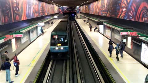 Metro Parque Bustamante in Santiago, Chile