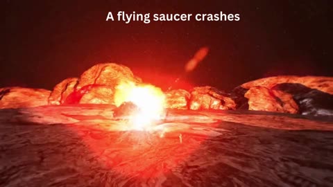 A flying saucer crashes