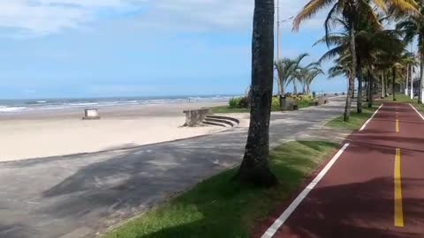 cycling on santos beach