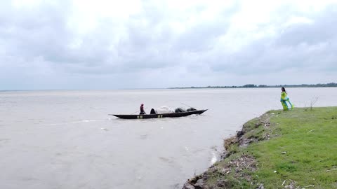 VILLAGE LIFE NEAR SARIAKANDI BANGLADES JOMUNA RIVER BOGRA