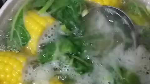 Delicious Recipes | Cook Vegetable Spinach Corn