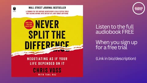 Never Split the Difference Audiobook Summary Chris Voss