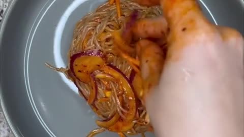Korean spicy noodles | How to cook this | Amazing short cooking video #shorts #foodie