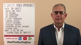 Is safety month important to you? With #RolfTheRoofingGuy