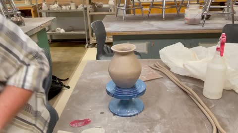 How to make a Coil Pot Vase Part 5 Finishing