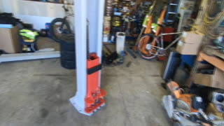 Two post car lift install.