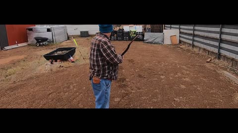 Shooting an Alibow Horsebow on My New Backyard Archery Range