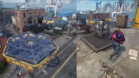 Black Panther Vs Captain America Parkour Comparison | Marvel's Avengers Game