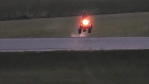 Jumping The Road On A Quad