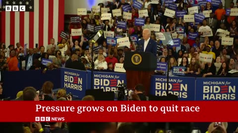 US President Joe Biden tells Detroit rally he plans to run for re-election in November | BBC News