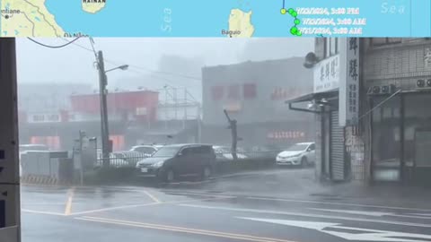 A Powerful Typhoon In Taiwan