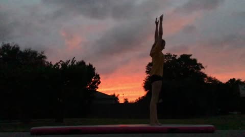 Tumbling during the sunset