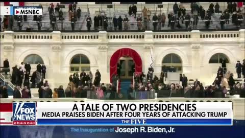 Media Fawning Over President Biden as presented by Gutfeld on Fox News