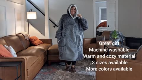 Oversized Wearable Blanket Hoodie Unboxing Review 2022 | Keep Warm Throughout Winter!
