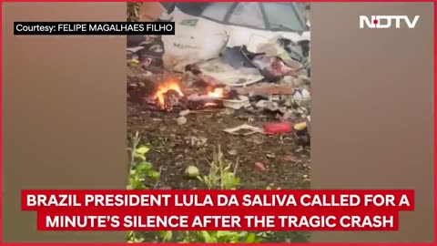 Brazil plane crash video passengers injured plane with 62 on board plane crash