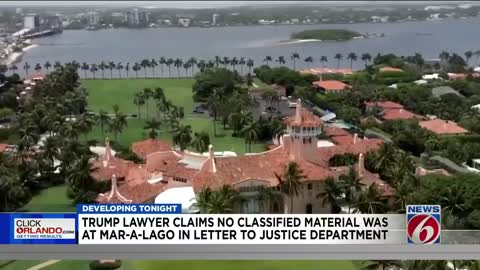 Lawyer for President Trump claims no classified material was at Mar-A-Lago