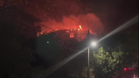 A Major Fire Rages Through Northern Athens, Greece