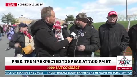 Trump rallygoer discusses concerns, priorities of Latino voters with RSBN in Schneckville, PA