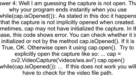 How to read video files using python amp Opencv