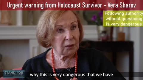 Urgent Warning From Holocaust Survivor Vera Sharow