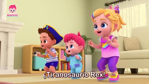 🦖¡Roar! Tiranosaurio Rex | Cantemos en español e inglés | | Bebefinn Canciones Infantiles