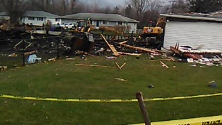 After math of the explosion in the Town of Gates ny
