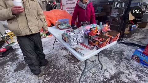 A soup kitchen has been set up by supporters of the Freedom Convoy, and is open to anybody who needs it