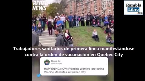 Canadá. Sanitarios se manifiesta contra las órdenes de vacunación