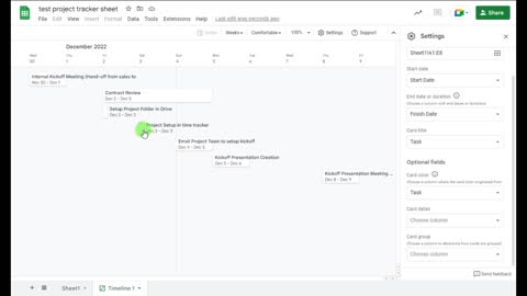 Google Sheets: Manage projects and tasks with the new Timeline view