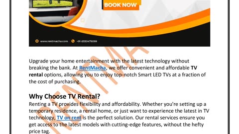 Buy Smart LED TV On Rent For Your Home - RentMacha