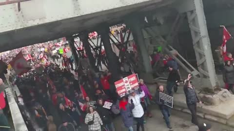 Calgary, Canada Stands Up for Freedom and for Their Brothers and Sisters in Ottawa