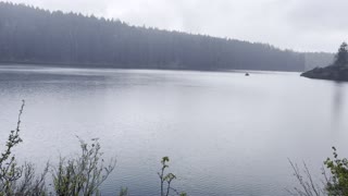 Clear Lake in the Pouring Hail – Central Oregon – 4K