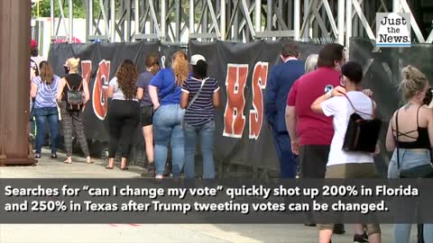 Trump urges voters to flip their ballots after 'can I change my vote?' trends on Twitter