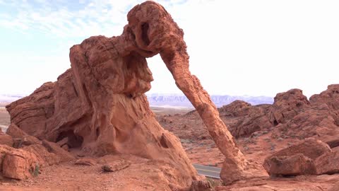 Natural rock formation in the shape of an elephant