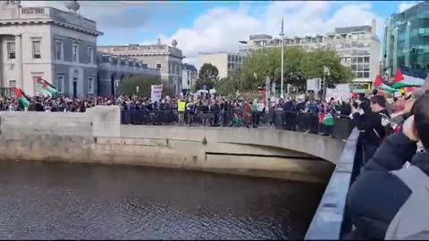 Pro Palestine rally in Dublin Ireland
