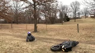 Sport Bike Rider Flips on Mudslide