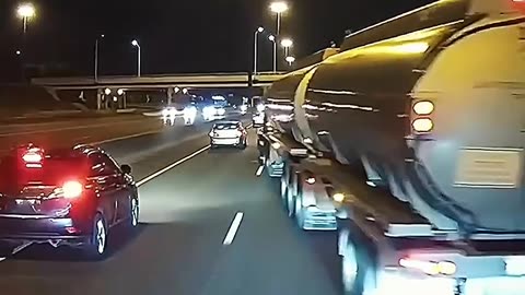 Crazy crash on the highway 😲