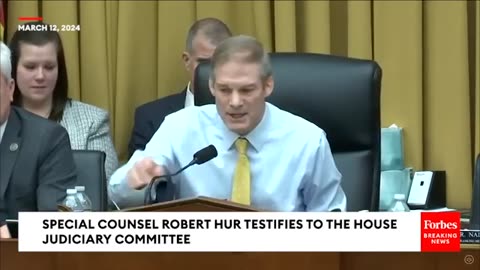 Robert Hur Tells Jim Jordan: Biden's Ghost Writer Slid Audio Recordings Of POTUS Into Recycle Bin