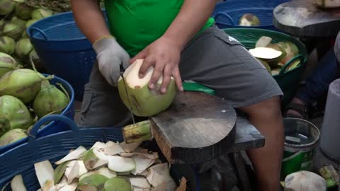 Coconut Jelly Making in Thailand