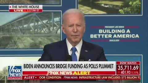 Biden says $5.5 billion will go to repairing bridges: "We're building back better than ever before."
