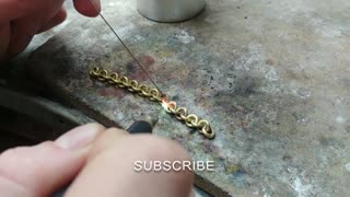 How to make DIY Golden Cuban Chain Ring