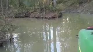 Corn Harvest 2021, Water crossing to the corn field