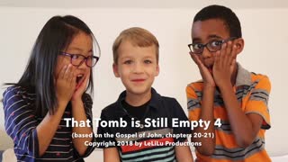 Little kids preciously explain the story of Easter