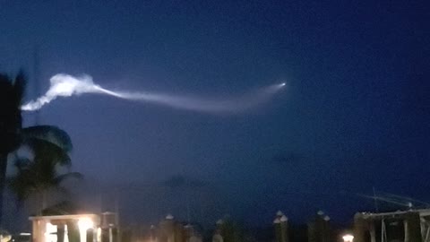 SpaceX launch view from Cat Cay Bahamas