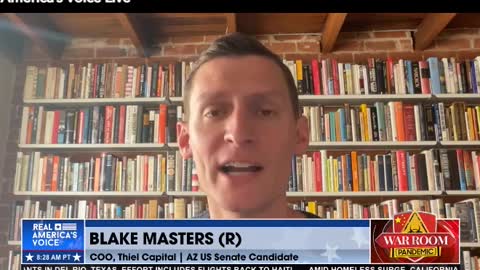 Senate Candidate Blake Masters on War Room - "You're Not Allowed to Steal Elections"