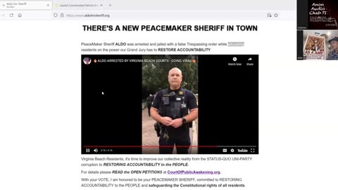 SGAnon ~Candidate For Virginia Beach Sheriff Aldo Dibelardino Attested By VA Beach Staff Deputies For Peacefully Exercising The 1st Amendment Right Of Assembly “On The Wrong Day”