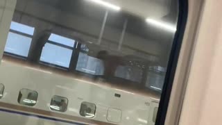 Footage from the local Shinkansen station in Ishikawa prefecture, extremely powerful shaking