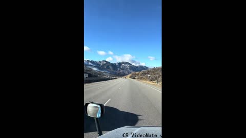 A view through Utah today one of America's most scenic truckers with blue skies and